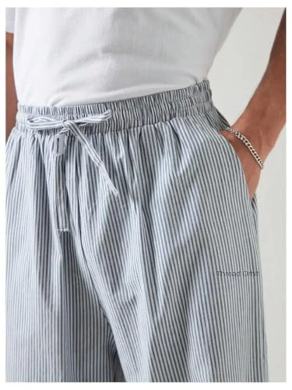 Striped Drawstring Casual Pants Lightweight Yoga Beach Vacation